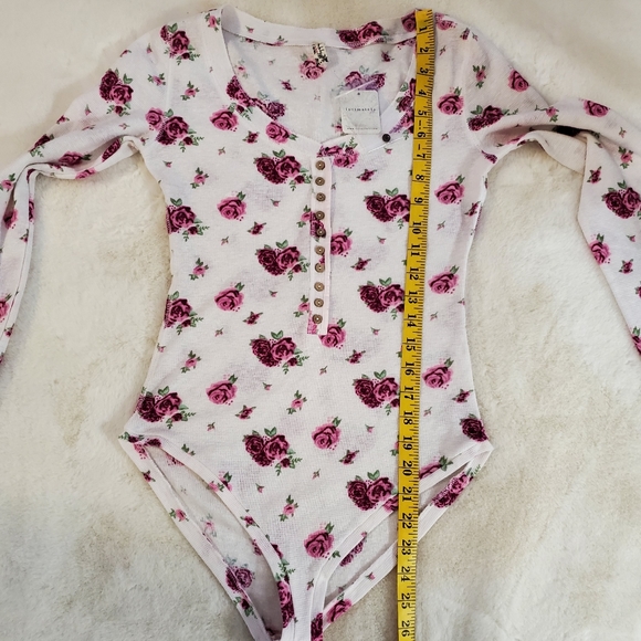 New Free People Intimately Dylan Thermal Floral Printed Bodysuit Size XS - Picture 8 of 13